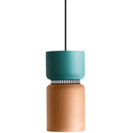 Aspen S17A Pendant - Black / Turquoise Top Shade