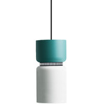 Aspen S17A Pendant - Black / Turquoise Top Shade