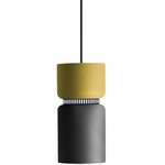 Aspen S17A Pendant - Black / Lemon Top Shade