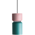 Aspen S17A Pendant - Black / Rose Top Shade