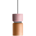 Aspen S17A Pendant - Black / Rose Top Shade