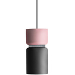 Aspen S17A Pendant - Black / Rose Top Shade