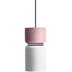 Aspen S17A Pendant - Black / Rose Top Shade