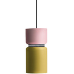 Aspen S17A Pendant - Black / Rose Top Shade