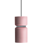 Aspen S17A Pendant - Black / Rose Top Shade