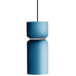 Aspen S17B Pendant - Black / Aqua Top Shade