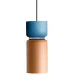 Aspen S17B Pendant - Black / Aqua Top Shade