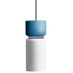 Aspen S17B Pendant - Black / Aqua Top Shade