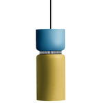 Aspen S17B Pendant - Black / Aqua Top Shade