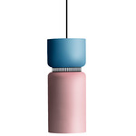 Aspen S17B Pendant - Black / Aqua Top Shade