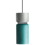 Aspen S17B Pendant - Black / Limestone Top Shade