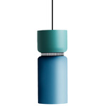 Aspen S17B Pendant - Black / Turquoise Top Shade