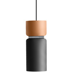 Aspen S17B Pendant - Black / Mango Top Shade