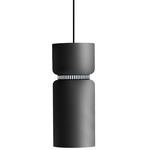 Aspen S17B Pendant - Black / Grey Top Shade