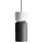 Aspen S17B Pendant - Black / Snow Top Shade