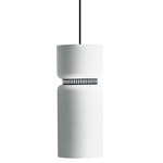 Aspen S17B Pendant - Black / Snow Top Shade