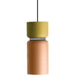 Aspen S17B Pendant - Black / Lemon Top Shade