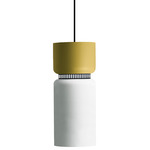 Aspen S17B Pendant - Black / Lemon Top Shade