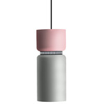 Aspen S17B Pendant - Black / Rose Top Shade