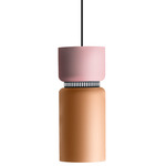 Aspen S17B Pendant - Black / Rose Top Shade