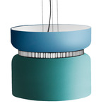 Aspen S40 Pendant - Black / Aqua Top Shade