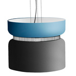 Aspen S40 Pendant - Black / Aqua Top Shade