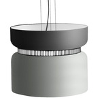 Aspen S40 Pendant - Black / Grey Top Shade