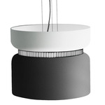 Aspen S40 Pendant - Black / Snow Top Shade