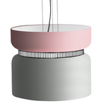 Aspen S40 Pendant - Black / Rose Top Shade