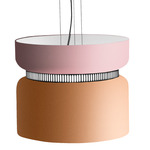 Aspen S40 Pendant - Black / Rose Top Shade