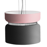 Aspen S40 Pendant - Black / Rose Top Shade