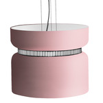 Aspen S40 Pendant - Black / Rose Top Shade