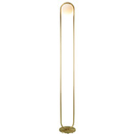 C Ball Floor Lamp - Matte Brass / Opal