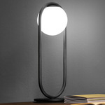 C Ball Table Lamp - Matte Black / Opal