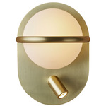 C Ball W2L Wall Sconce - Matte Brass / Opal