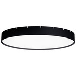 Castle Flush Mount - Matte Black / Opal