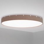 Castle Flush Mount - Natural Oak / Opal