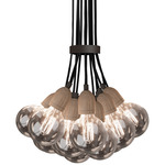 Ilde Wood Max S Multi Light Pendant - Natural Oak