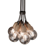 Ilde Wood Max S Multi Light Pendant - Natural Oak