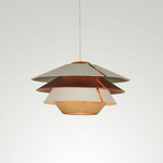 Overlay S Pendant - Cognac