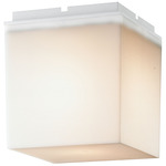 Q.Bo Wall / Ceiling Light - Aluminum / Opal