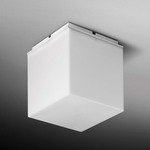 Q.Bo Wall / Ceiling Light - Aluminum / Opal