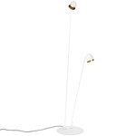 Speers F Floor Lamp - Matte White / Satin Brass