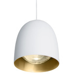 Speers S1 Pendant - Matte White / Satin Brass