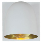 Speers W Wall Sconce - Matte White / Satin Brass