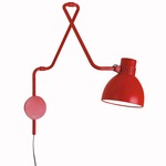 System W Swing Arm Wall Sconce - Matte Red