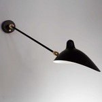 Serge Mouille Two Swivel Wall Sconce - Black