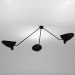 Spider Fixed Chandelier / Ceiling Light - Black