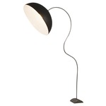 Luna Mezza Luna Piantana Floor Lamp - Black / White