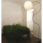 Luna Piantana Floor Lamp - Steel / White